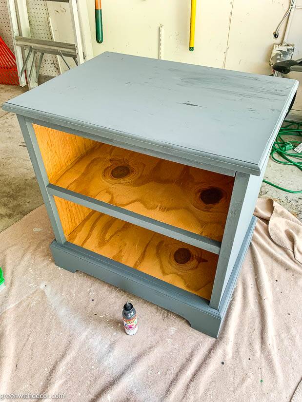 A Colorful End Table Makeover With Gel Stain And Glaze Green