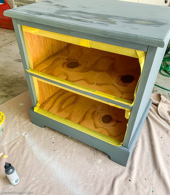 A colorful end table makeover with gel stain and glaze - Green WIth Decor