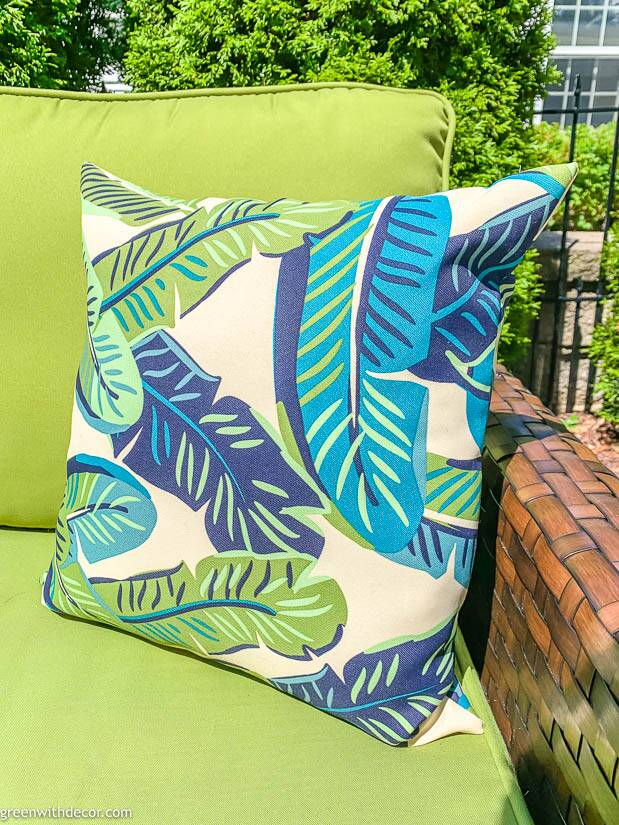 Blue green hot sale outdoor pillows