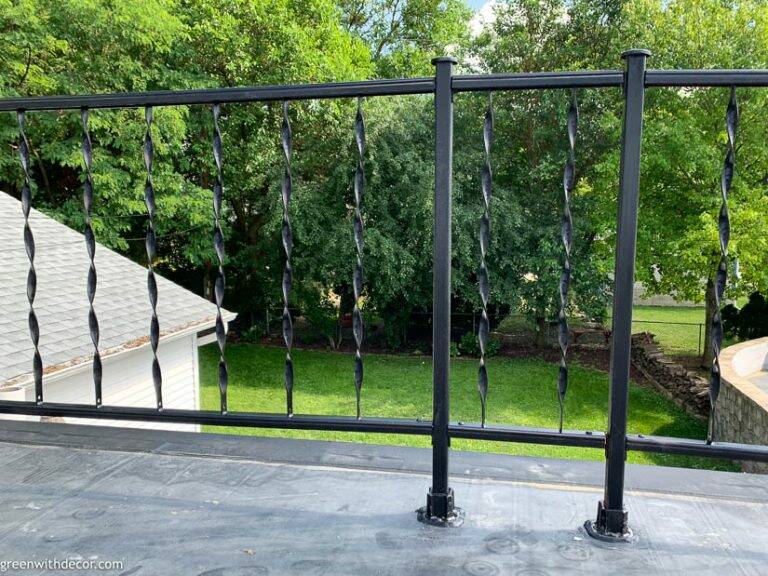 How to paint a metal railing with a paint sprayer Green WIth Decor