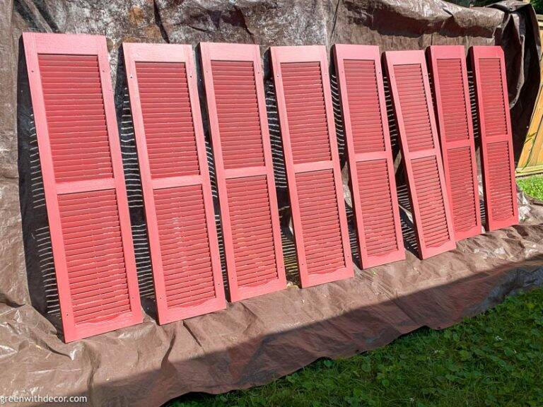 How to paint shutters with a paint sprayer Green WIth Decor