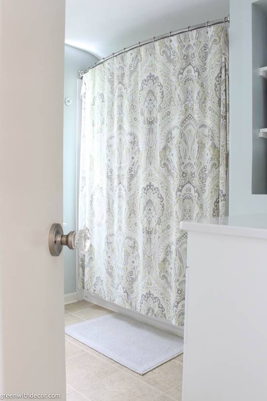 Bath Organizer Shower Curtain - Milky Spoon