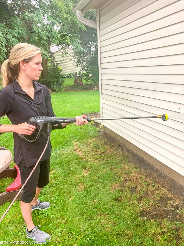 The best way to clean concrete + siding - Green WIth Decor