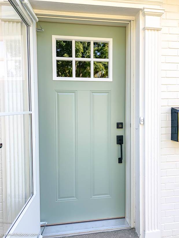 How to paint an exterior door - Green With Decor