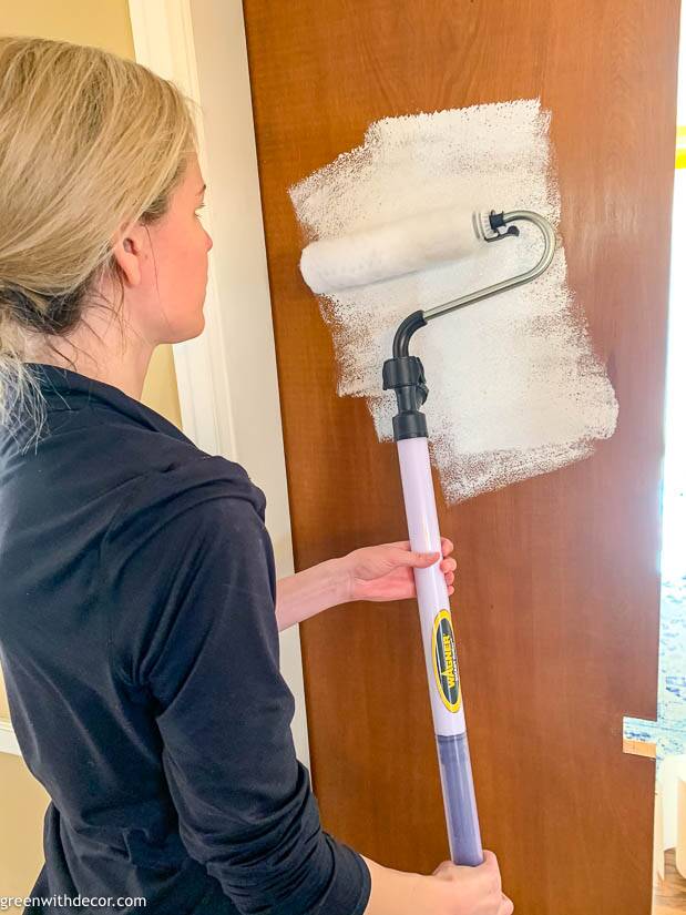 Painting pocket doors with a roller