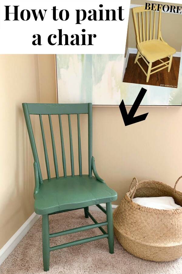 A pretty painted chair makeover - Green With Decor