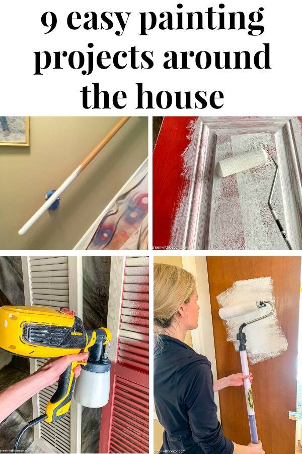 Collage of painting home improvement projects