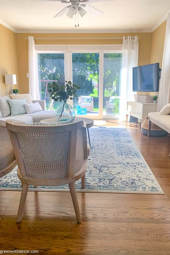 A coastal casual family room makeover reveal