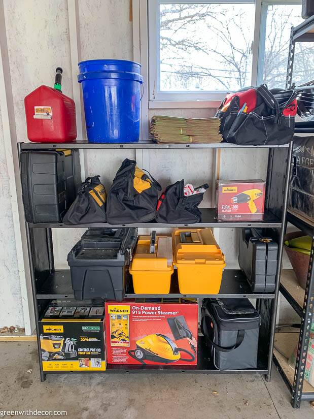 DIY garage paint storage