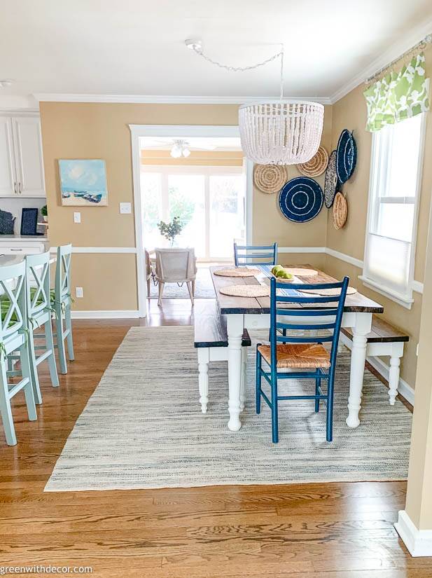 The boho coastal dining room reveal - Green With Decor