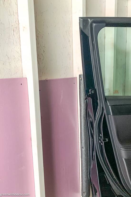 DIY car door protector for garage walls