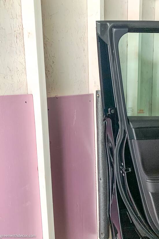 DIY car door protector for garage walls - Green WIth Decor