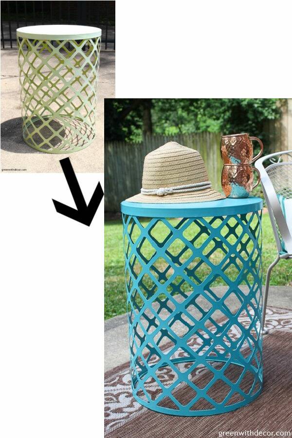 10 painted end table makeovers - Green With Decor