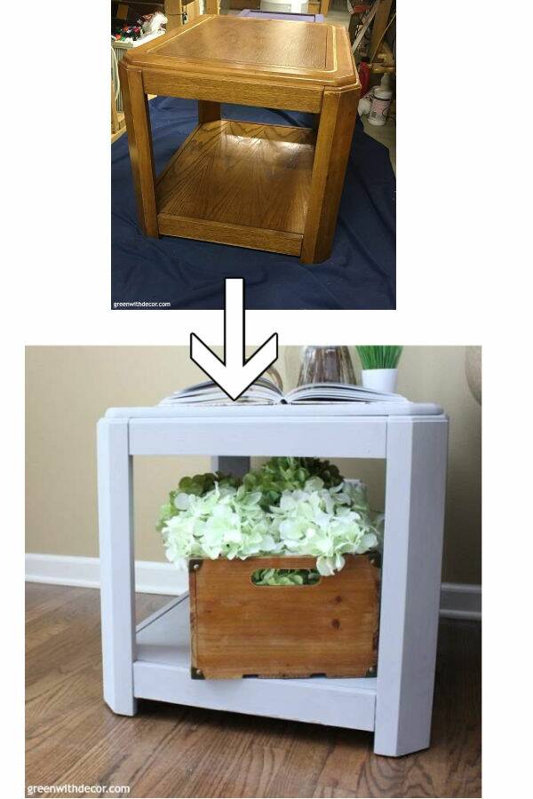 10 painted end table makeovers - Green With Decor