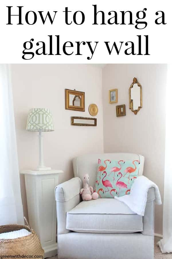 An easy mirror gallery wall + hanging tip - Green With Decor