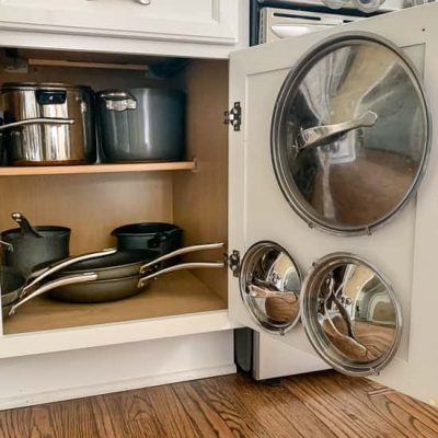 How to organize pot and pan lids