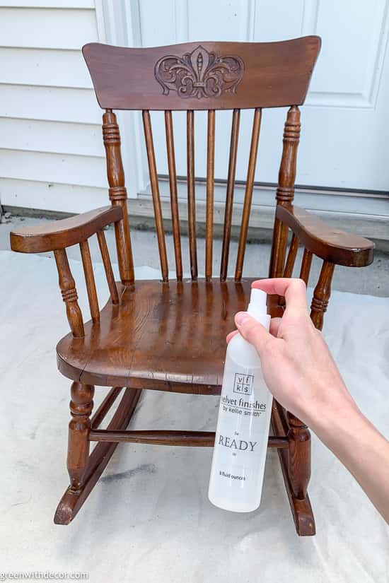 Prepping a chair to paint