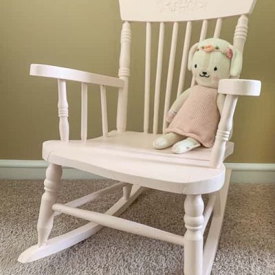 The best furniture paint colors: pale pink chair
