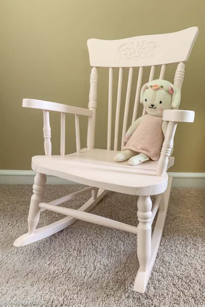 The best furniture paint colors: pale pink chair