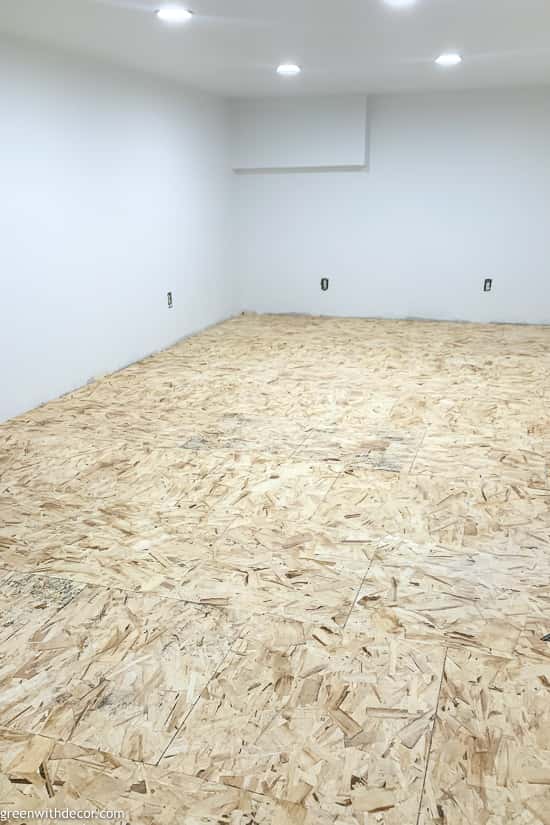 White painted room with subfloor