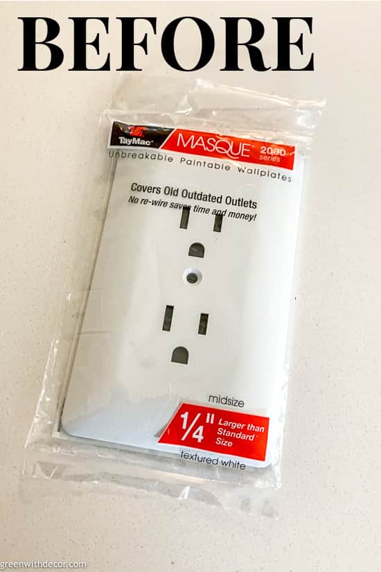 Paintable outlet in packaging