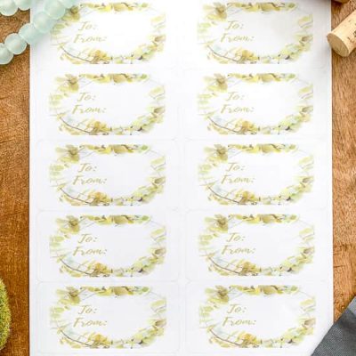 Free printable wreath gift tags