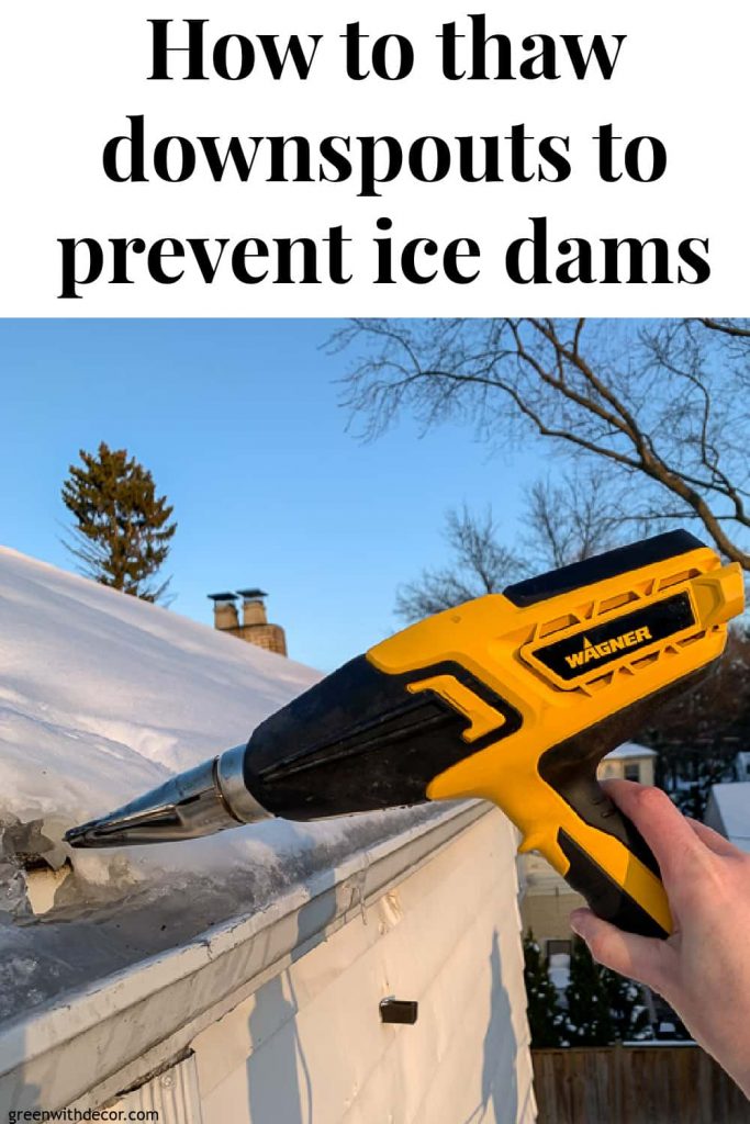 How to thaw downspouts and prevent ice dams
