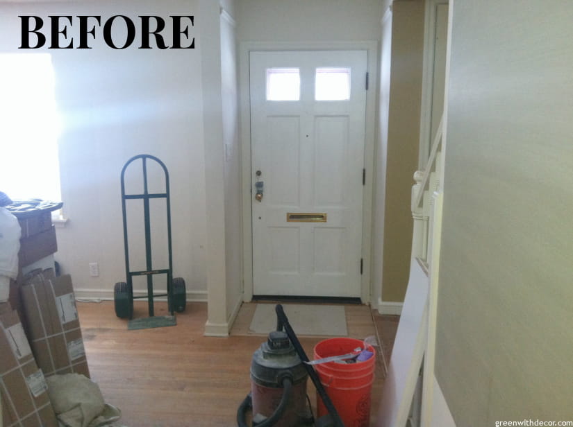 Before of a small foyer makeover