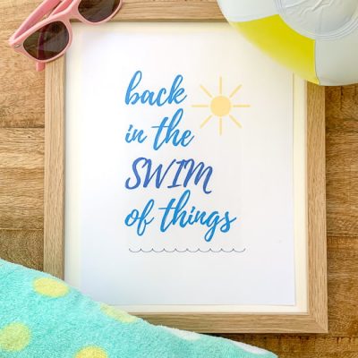 Free summer printable near sunglasses and beach ball